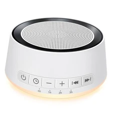 Sound Machine Noise Machine with 30 Soothing Sounds 12 Colors Night Light White