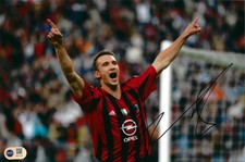 ANDRIY SHEVCHENKO SIGNED AC MILAN LEGEND 12X8 PHOTO (ACG CERT AG17141)