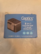 Universal Travel Power Adapter, 6 in 1 Worldwide International Wall Charger w...