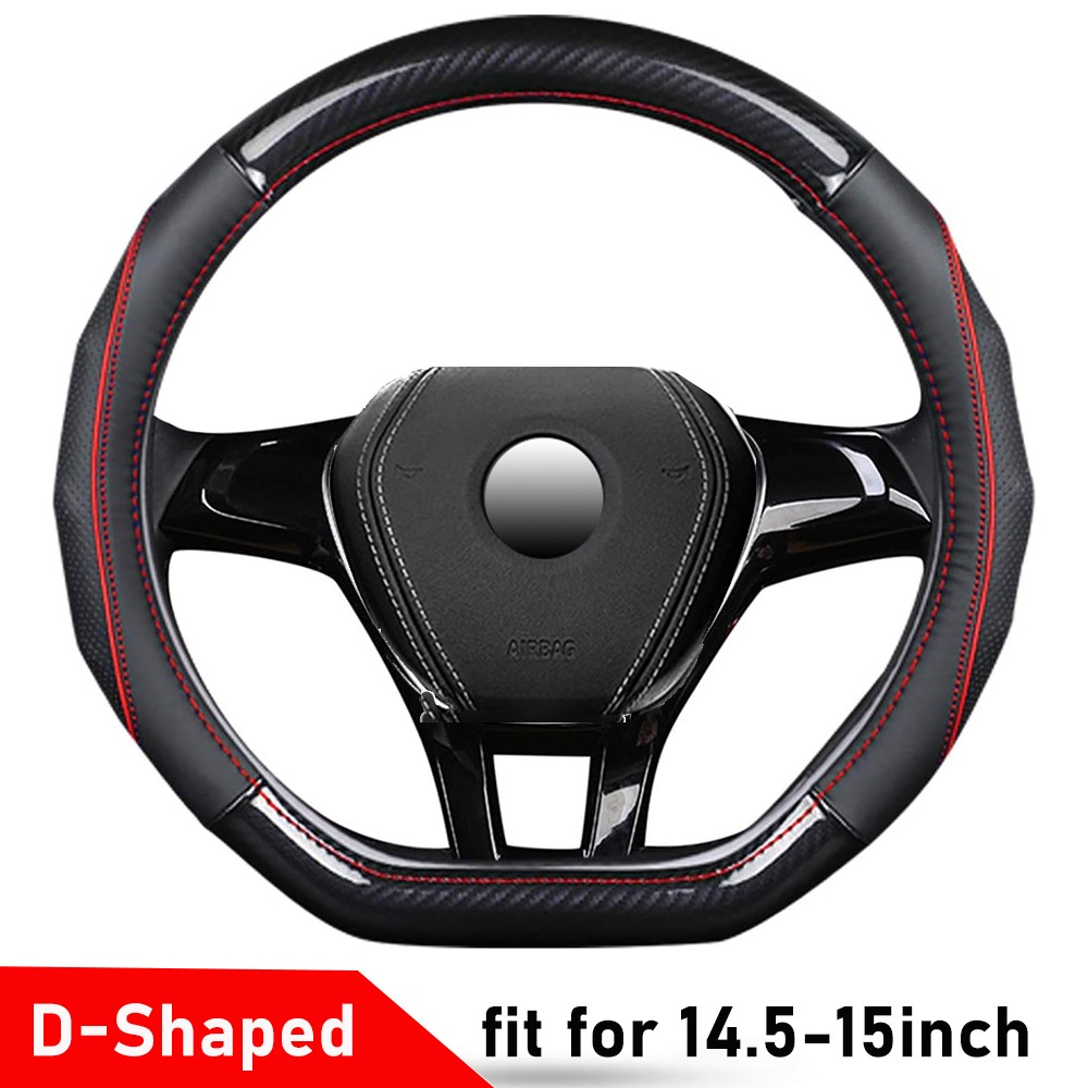 Leather Steering Wheel Cover For BYD Atto 3 2022 - Current | D-Shape 14.5-15inch