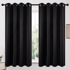 Thermal Insulated Blackout Curtains 63 Inch, 2 Panels for Living Room/Bedroom