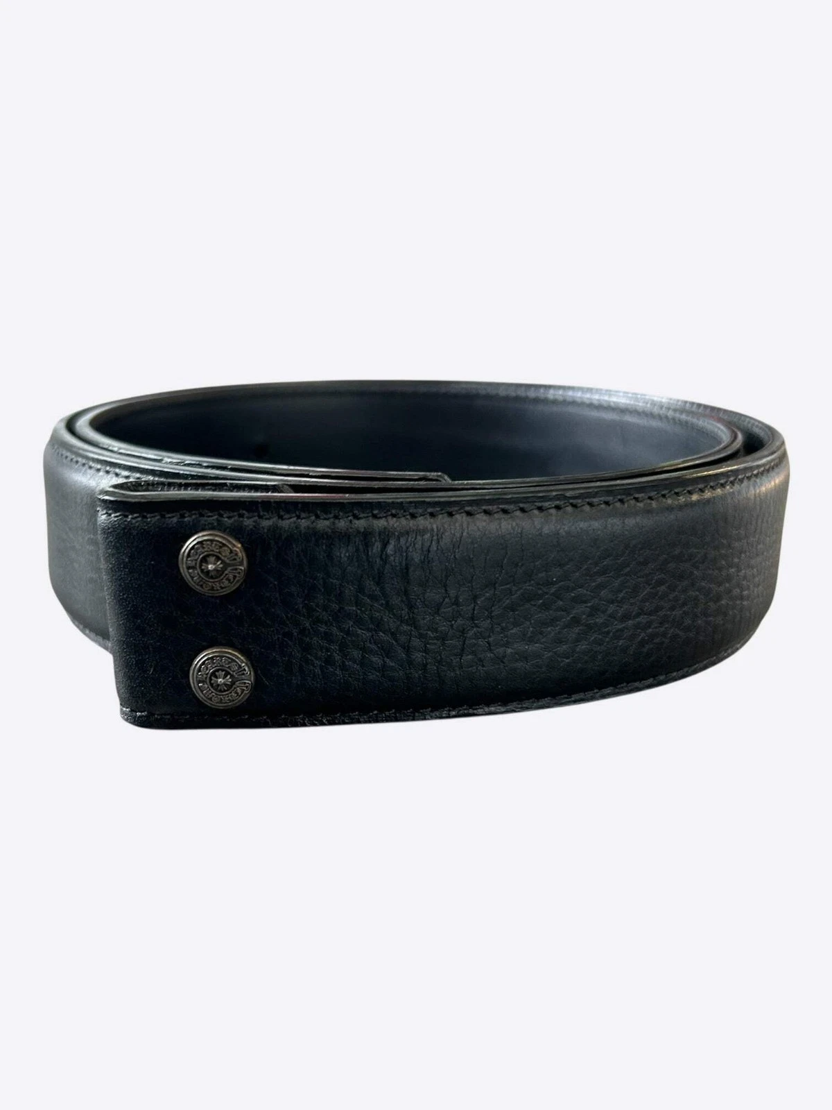 Chrome Hearts Black Leather Belt