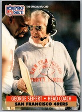 1991 Pro Set #297 George Seifert San Francisco 49ers
