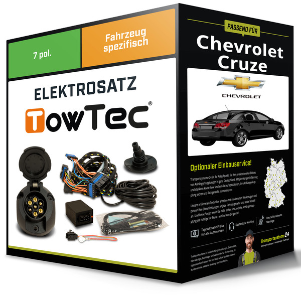 Elektrosatz 7-Pol Spezifisch für Chevrolet Cruze 04.2012-Jetzt NEU Towtec-image