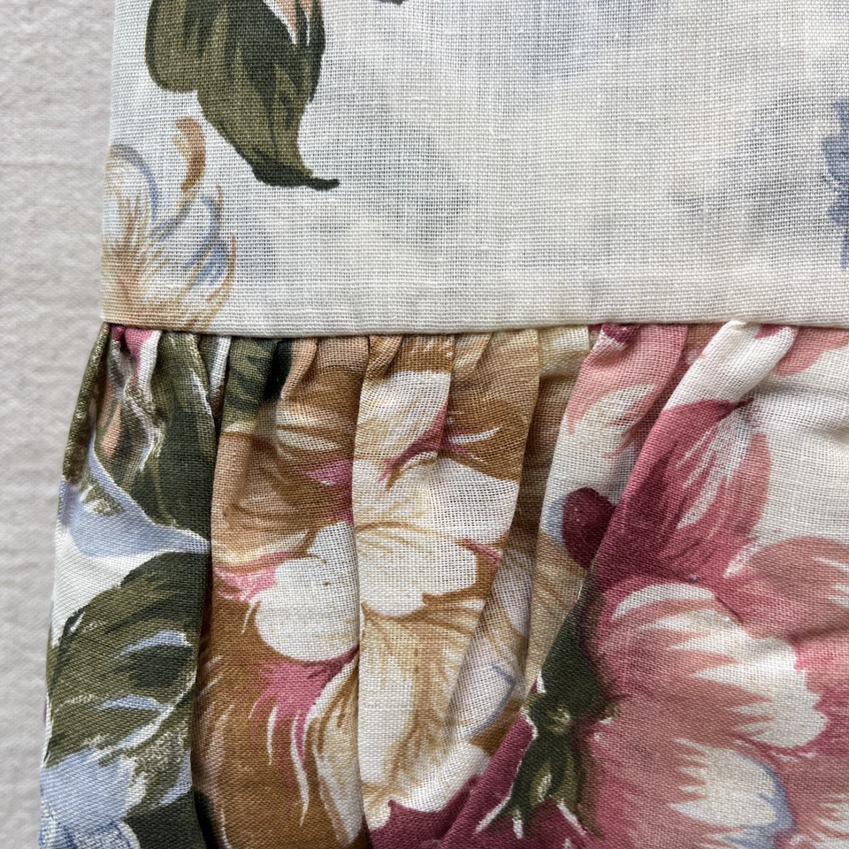 Juego de cama vintage COMPLETO falda de cama con volantes y dos fundas de almohada casa de campo rosas Foto 4 de 4