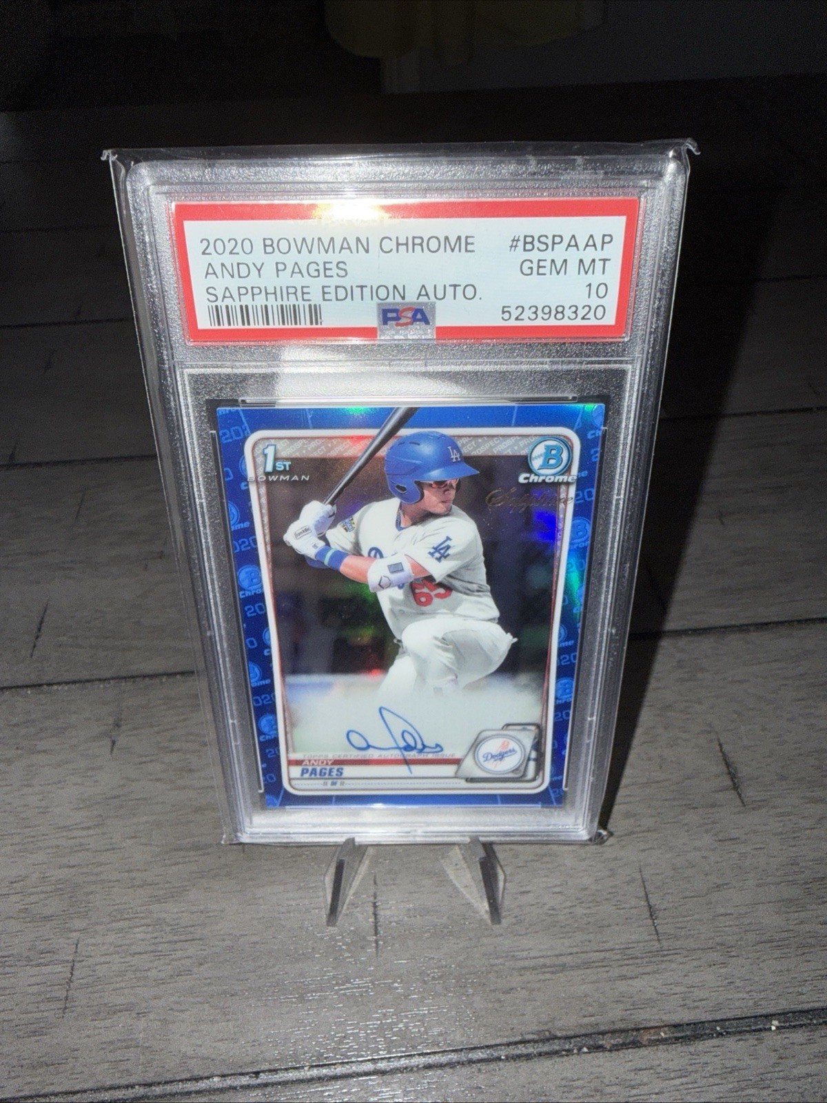 2020 Bowman Chrome Andy Pages Sapphire Auto PSA 10 #BSPAAP