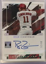 2024 Impeccable Ryan Zimmerman Indelible Ink On Card Auto Silver /25 #II-RZ