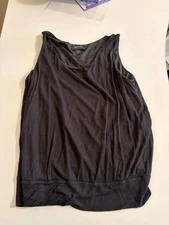 AB Studio Woman’s Sleeveless Black Blouse Size Medium