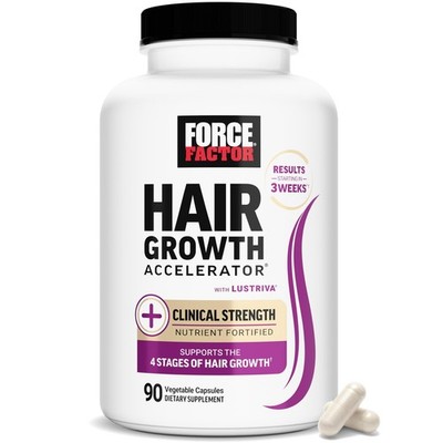 Force Factor Hair Growth Accelerator Multivitamin for Women & Men, with Lustr...