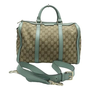 Sacoche en toile marron GUCCI Boston 439 031525