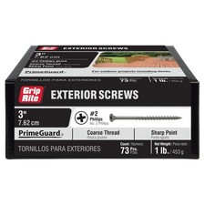 Grip-Rite Primeguard Ten 8 x 3 in. Wood to Wood Deck Screw 1 lb.