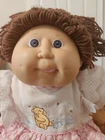 Cabbage Patch Kids Doll Tongue Out Brown Hair Blue Eyes
