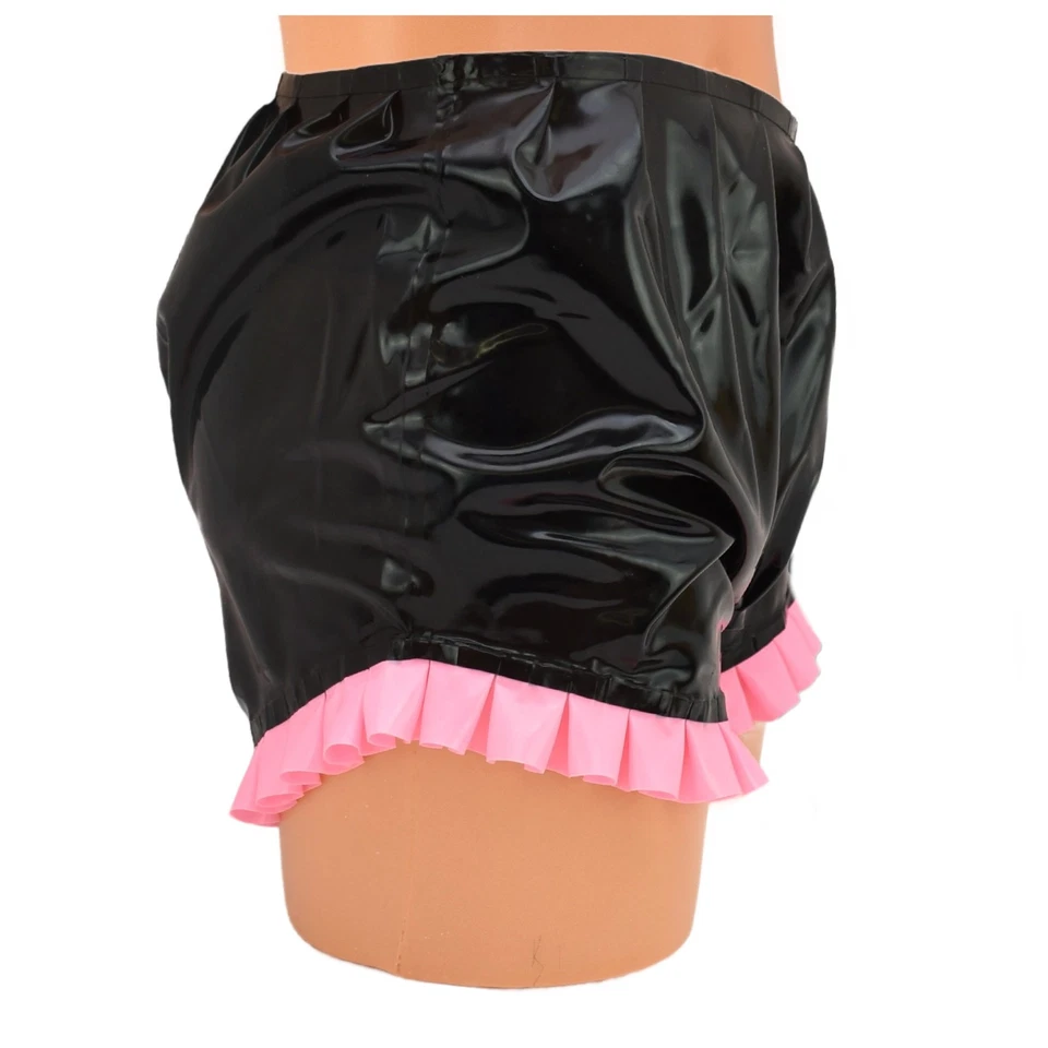 Latex Slip ouvert mit Rüschen am Beinausschnitt (XL) - Bild 2 von 4