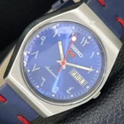 JAPAN VINTAGE SEIKO 5 AUTOMATIC 6319A MENS ARABIC BLUE DIAL WATCH a701418-1
