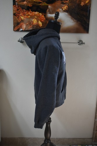 HERREN Vintage 90er Y2K DC Schuhe gesticktes Logo Hoodie grau Größe XL / MEDIUM - Bild 9 von 14