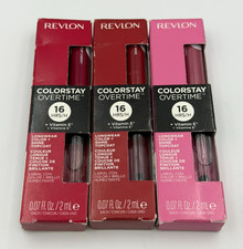 3 PACK BUNDLE Revlon ColorStay Overtime 16HRS Lip Color + Shine #010, #140, #080