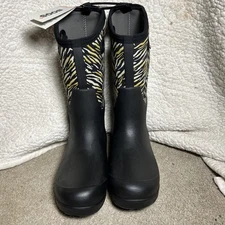 Bogs Neo-Classic Exotic 72709-009 Women's 8 Black Waterproof Farm Boots 
