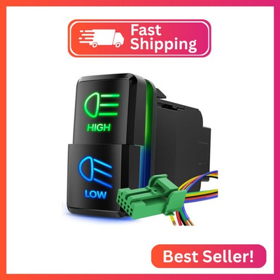 #ad #ad Nilight High Beam amp; Low Beam Dual Push Button Switch 12V ON Off Switches with Co $14.78