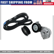 For 03-05 Ford Crown Victoria Lincoln Mercury Drive Belt Tensioner Pulley Kit Us