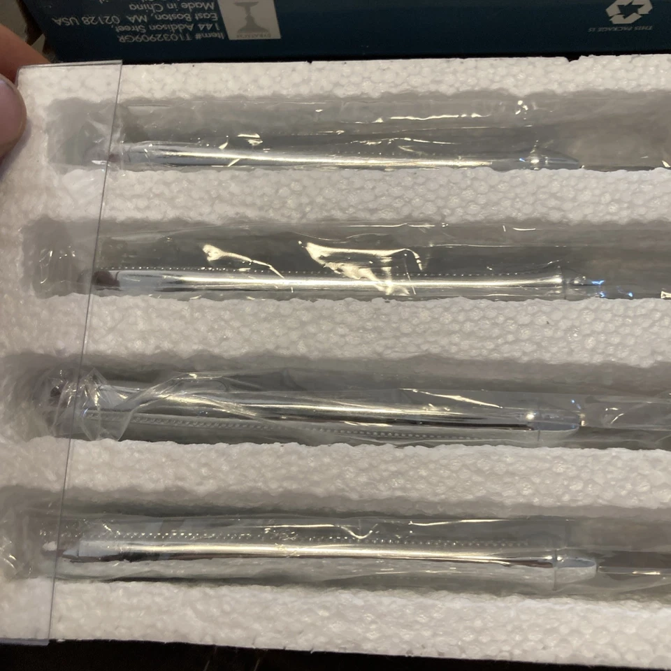 Towle BEADED ANTIQUE Steak Knife Stainless Flatware USA 9-1/4 4Pc New - Image 3 of 4