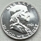 1961 Proof Franklin Half Dollar 90% Silver-INV#8822