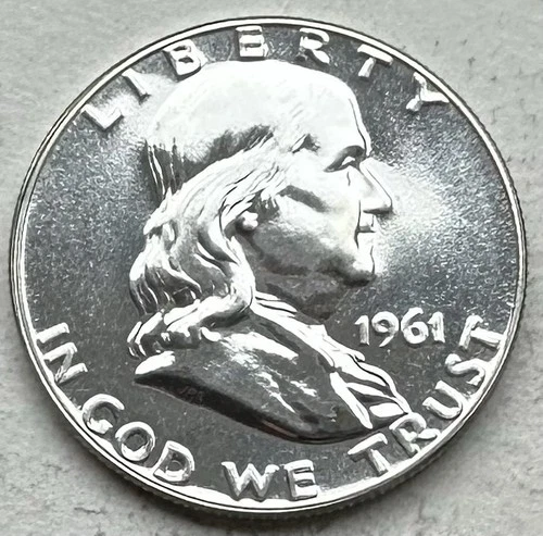1961 Proof Franklin Half Dollar 90% Silver-INV#8822