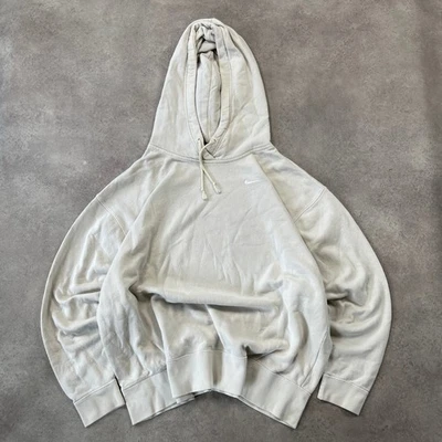 Sweat à capuche Nike XL Swoosh brodé pour homme, beige - Photo 1/4