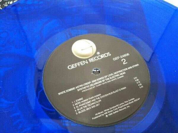 White Zombie『Astro-Creep: 2000』LP レコード White Zombie / Astro Creep 2000 BLUE Vinyl 1995 US LP Geffen