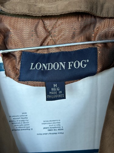 London Fog All Weather Faux Suede Men's Bomber Jacket Size Med Removable Shell - Picture 19 of 21