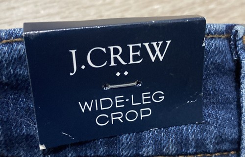 J Crew Women’s Medium Wash High Waist Raw Hem Slim Wide Leg Jeans Sz 30 NWT - Picture 10 of 10