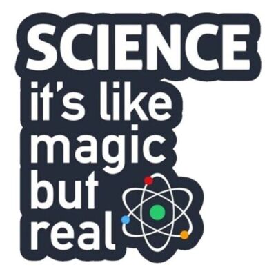 Science its like Magic Funny Sticker Decal pop art physicist