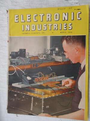 ELECTRONIC INDUSTRIES MAGAZINE MARCH 1946 AVIATION NAVIGATION RADIO VINTAGE ADS