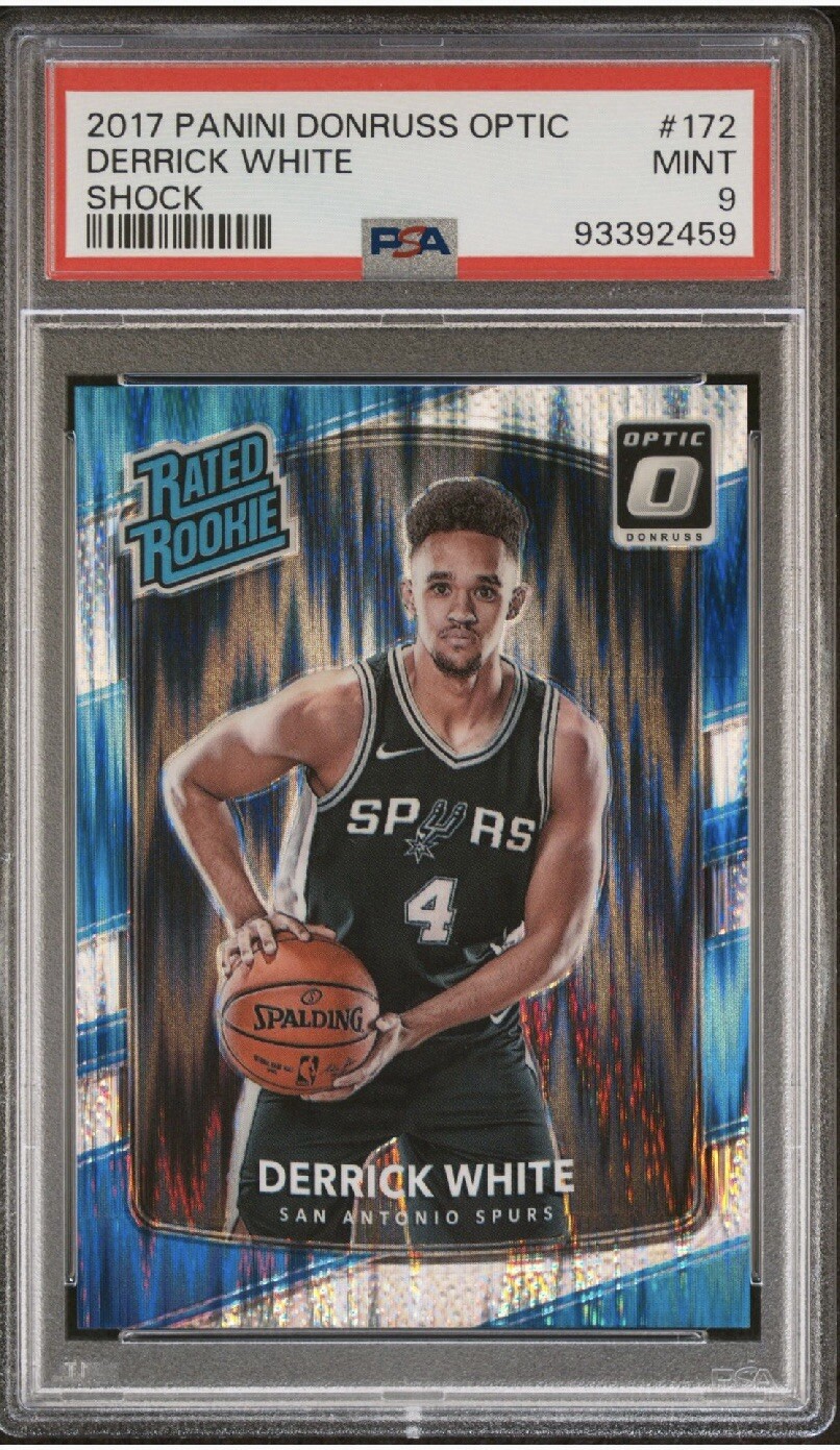 2017 Panini Donruss Optic Shock Derrick White Rookie Card #172 PSA 10  GEM MINT