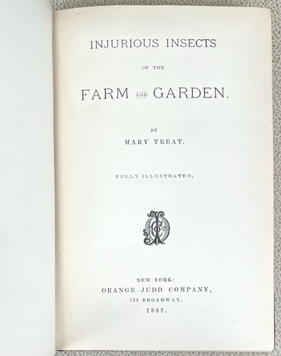 Rare! Injurious Insects of the Farm & Garden by Mary Treat - 1882 HC Illustrated - Picture 8 of 24