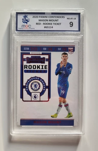2020 Panini Chronicles Rookie Ticket Mason Mount Chelsea T Mall Red MGC 9 RC
