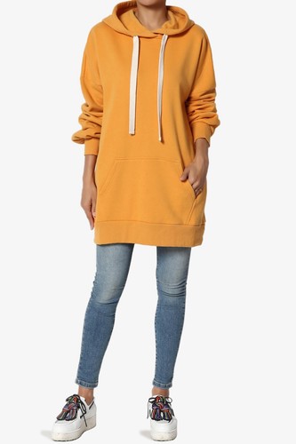 TheMogan S~3X Oversized Pullover Fleece Hooded Sweatshirt Oversized Tunic Hoodie - Picture 122 of 146