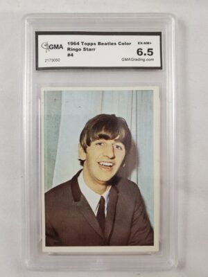 ＲINGO（感謝）/4 Ringo Starr 1964 Beatles Color GMA Graded 6.5 EX-NM+ Trading Card