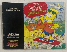The Simpsons Bart Vs The Space Mutants NES Nintendo  Cartridge With Manual - PAL
