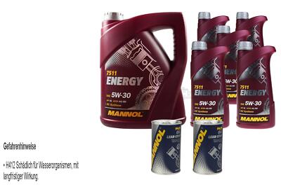 10L Motoröl MANNOL Energy 5W-30 2x MANNOL Leak-Stop ADDITIV