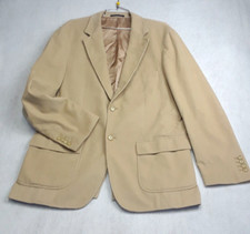 Lands End Corduroy Sport Coat Men's Medium Tan Suit Jacket Blazer