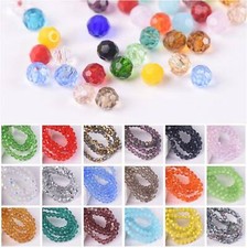 200pcs 3mm Round Faceted Sphere Crystal Glass Ball Loose Spacer Crafts Beads Lot