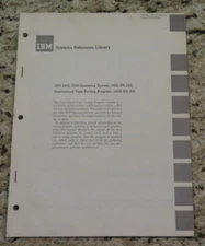 Vintage IBM 1410/7010 Operating System 1410-PR-155/Tape Sorting 1410-SM-971/1967