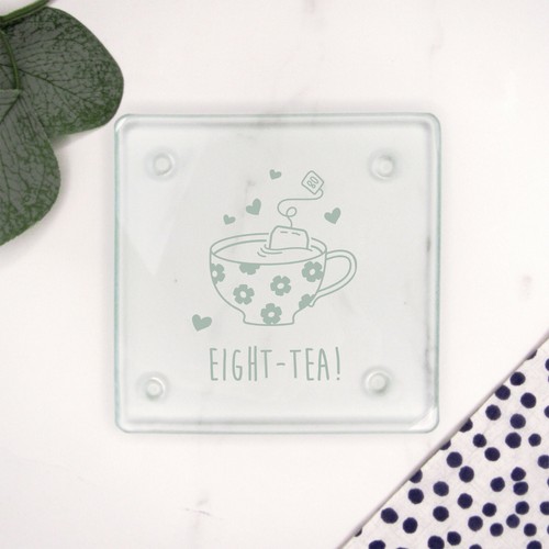 Posavasos de pizarra cuadrada grabada Diseño EIGHT-TEA Regalo de 80 cumpleaños Mamá, abuela - Imagen 17 de 26