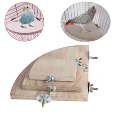 Birds Cage Pet Bird Parrot Wooden Platform Stand Rack Hang Toys Hamster Perches
