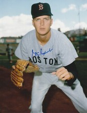 GARRY ROGGENBURK  BOSTON RED SOX   ACTION SIGNED 8x10