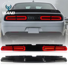 Black Dark Smoked LED Tail Lights For 2008-2014 Dodge Challenger Rear Lamps Pair