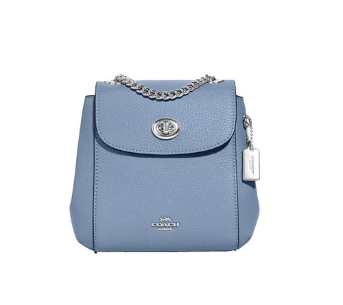Coach Evie Backpack Metallic Graphite Silver, New w/ Tags | eBay display picture 2