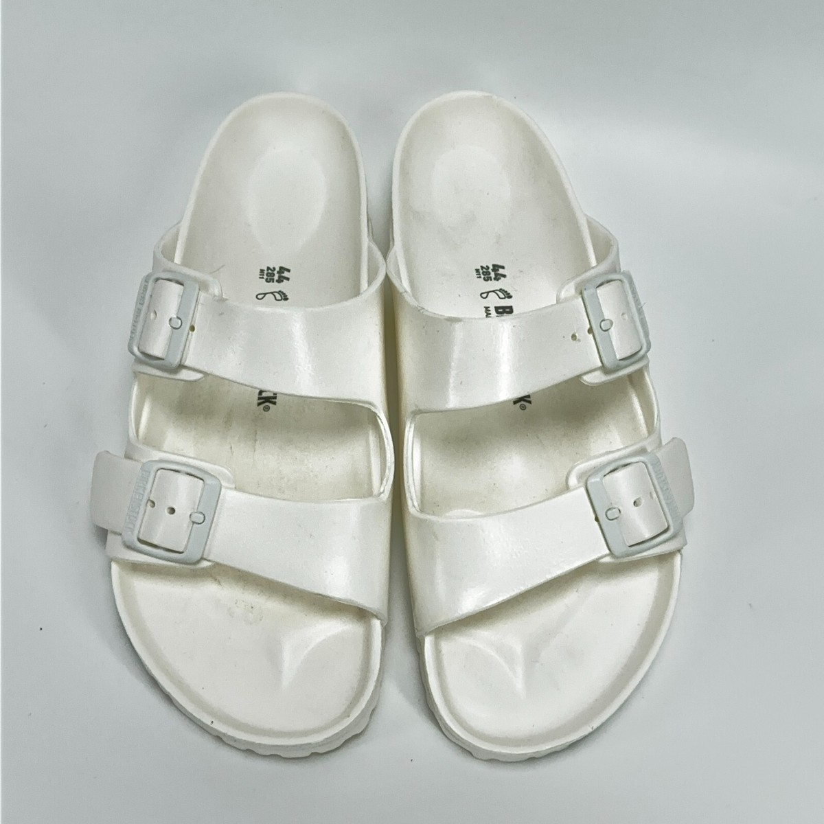 Birkenstock Arizona White Slide Sandal Rubber Men display picture 1
