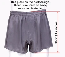Mens Heavy Weight 100% Mulberry Silk Lounge Boxer Shorts  Underwear  S~3XL