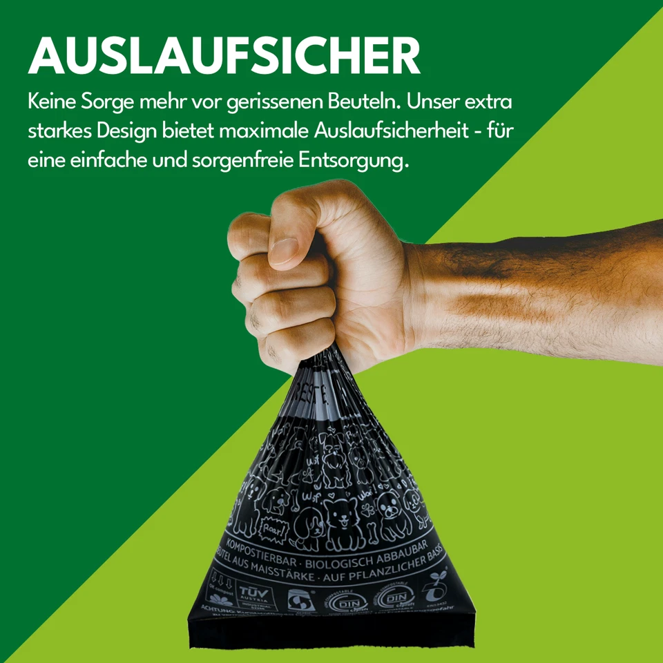 Hundekotbeutel Biologisch Abbaubar | 120 Extra Starke und Reißfeste Hundebeutel - Bild 4 von 4